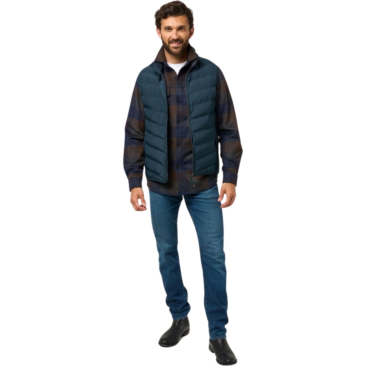Alan Paine Herren Ripley Plaid Hemdbluse LA2453 - Navy